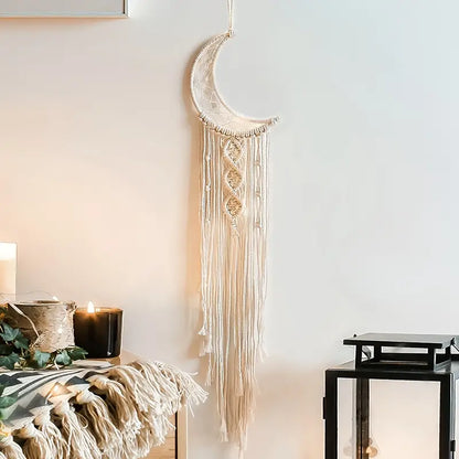 Boho Hand Woven Moon Dream Catcher 7.87x41.33in
